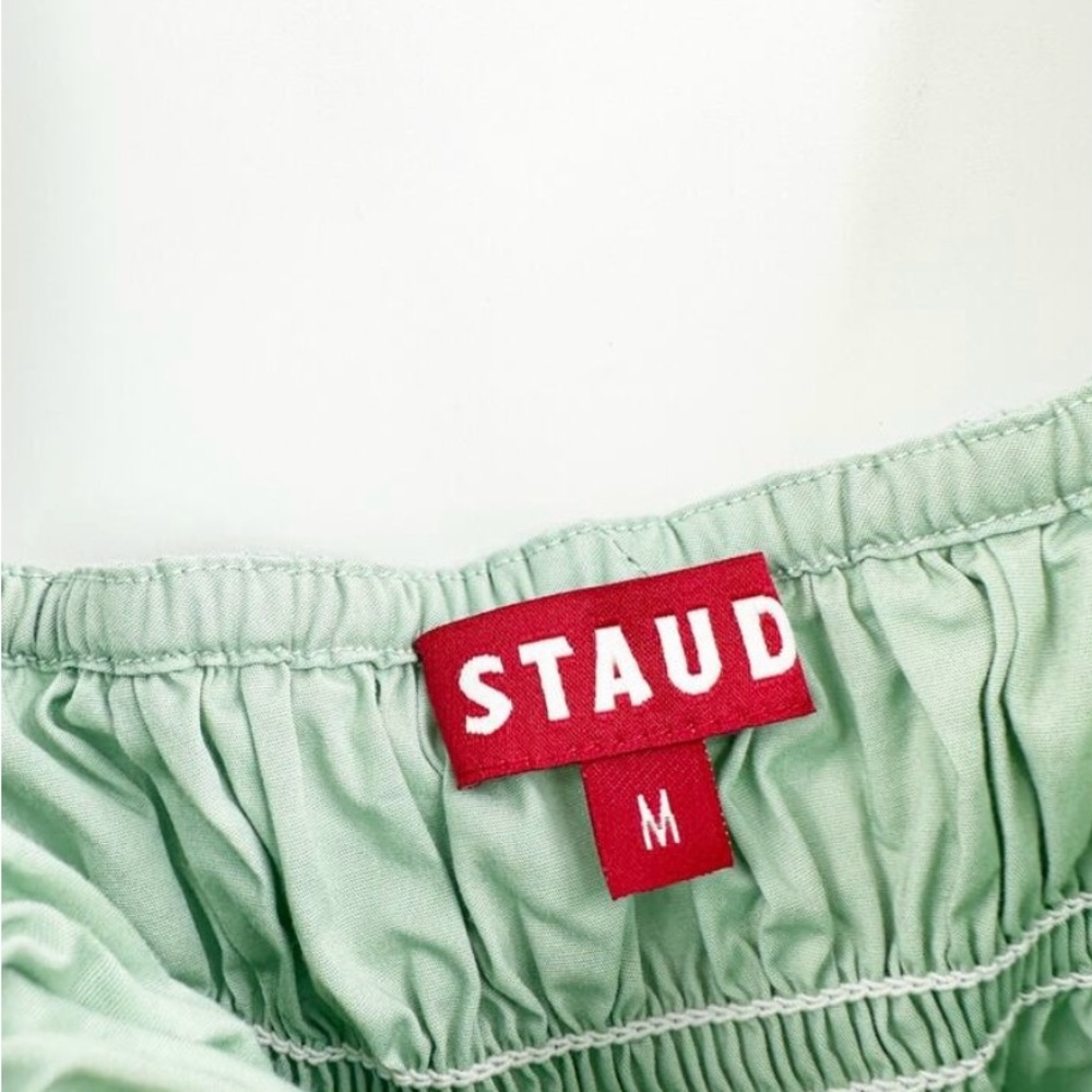 Staud Ida Smocked Top in Mint Green Peplum Size M - Picture 3 of 3